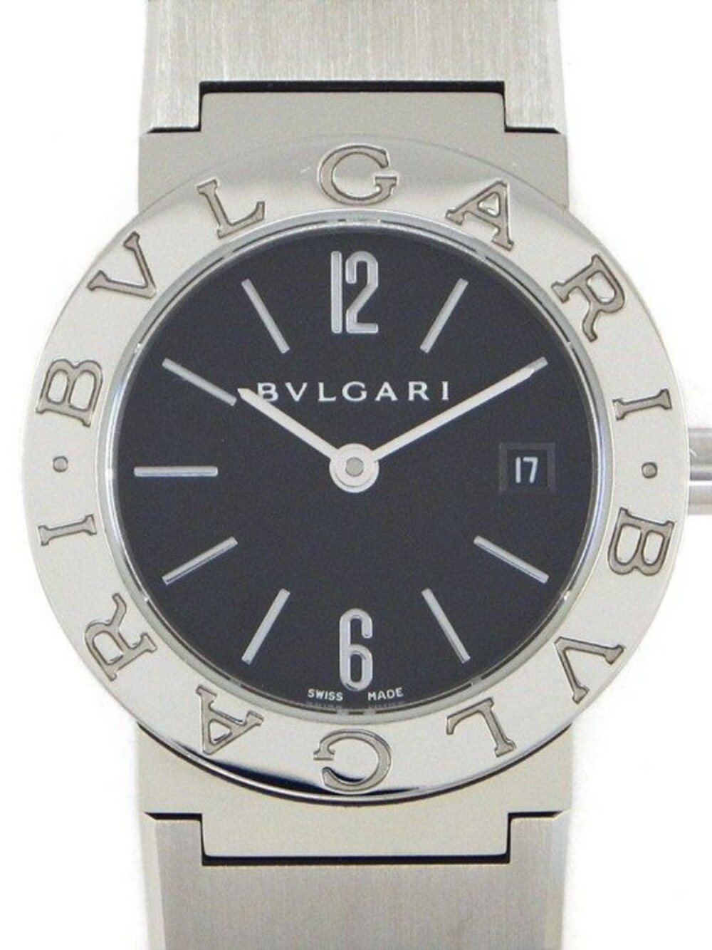 Bvlgari Watch Date Black Dial SS